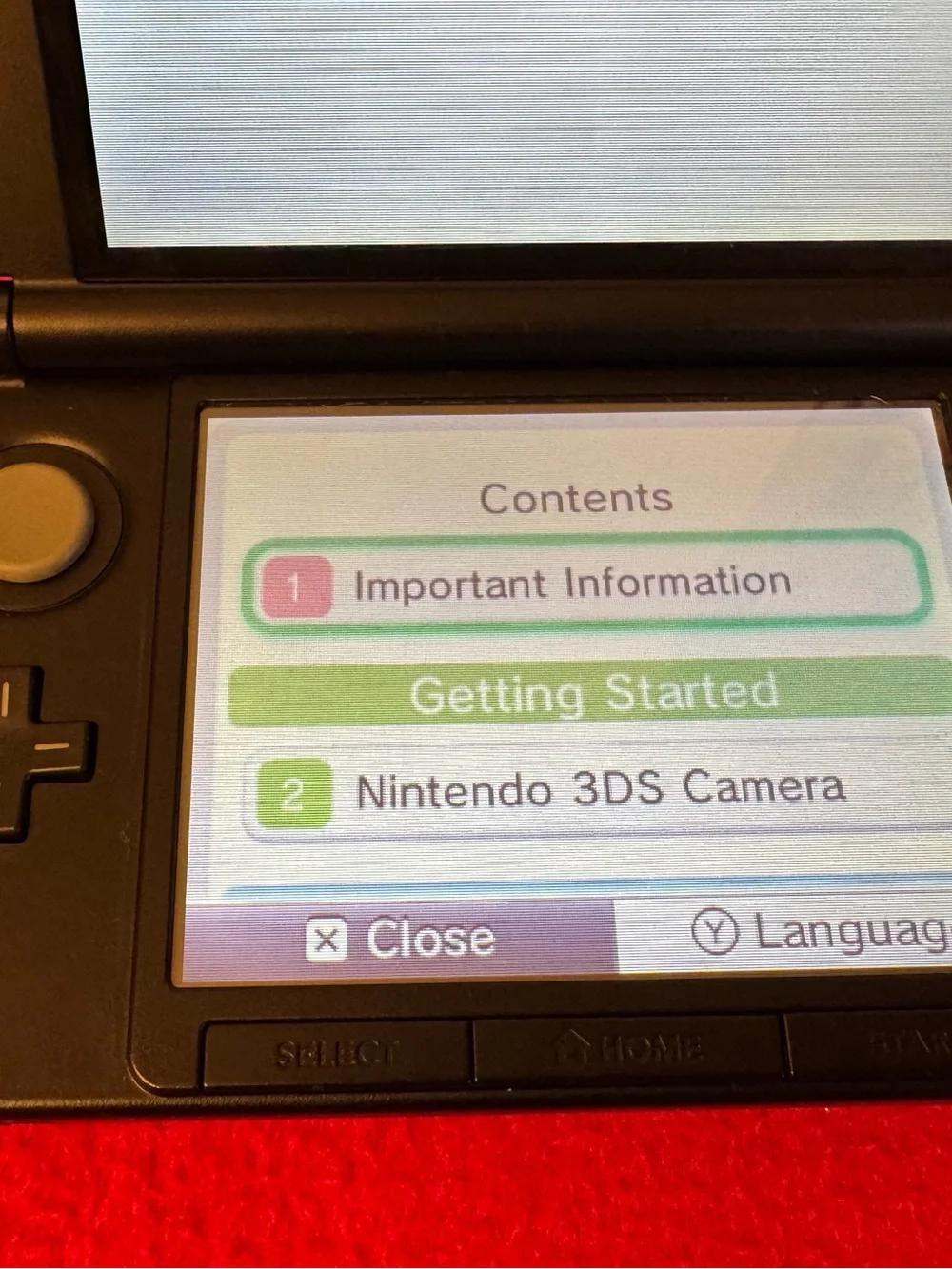 Nintendo 3DS XL Handheld Console Red + Charger W/SD Card Tested- ( Read